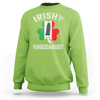 Funny St Patrick's Day Italian Sweatshirt Irish Fuhgeddaboudit Pisa Tower Shamrock