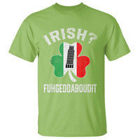 Funny St Patrick's Day Italian T Shirt Irish Fuhgeddaboudit Pisa Tower Shamrock