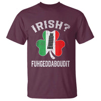Funny St Patrick's Day Italian T Shirt Irish Fuhgeddaboudit Pisa Tower Shamrock