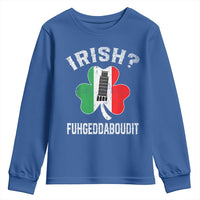 Funny St Patrick's Day Italian Youth Sweatshirt Irish Fuhgeddaboudit Pisa Tower Shamrock