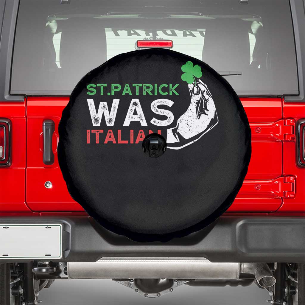 Funny St Patrick Was Italian Spare Tire Cover St Patrick's Day Italian Pinched Fingers Shamrock