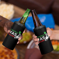 Funny St Patrick Was Italian 4 in 1 Can Cooler Tumbler St Patrick's Day Italian Pinched Fingers Shamrock