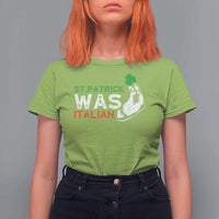 Funny St Patrick Was Italian T Shirt For Women St Patrick's Day Italian Pinched Fingers Shamrock