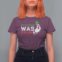 Funny St Patrick Was Italian T Shirt For Women St Patrick's Day Italian Pinched Fingers Shamrock
