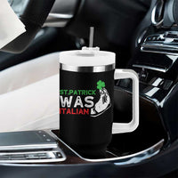 Funny St Patrick Was Italian Tumbler With Handle St Patrick's Day Italian Pinched Fingers Shamrock