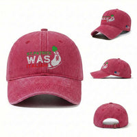 Funny St Patrick Was Italian Washed Cotton Baseball Cap St Patrick's Day Italian Pinched Fingers Shamrock