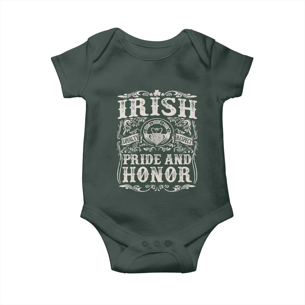 Irish Pride And Honor Baby Onesie Vintage Claddagh Ring Celtic Knot