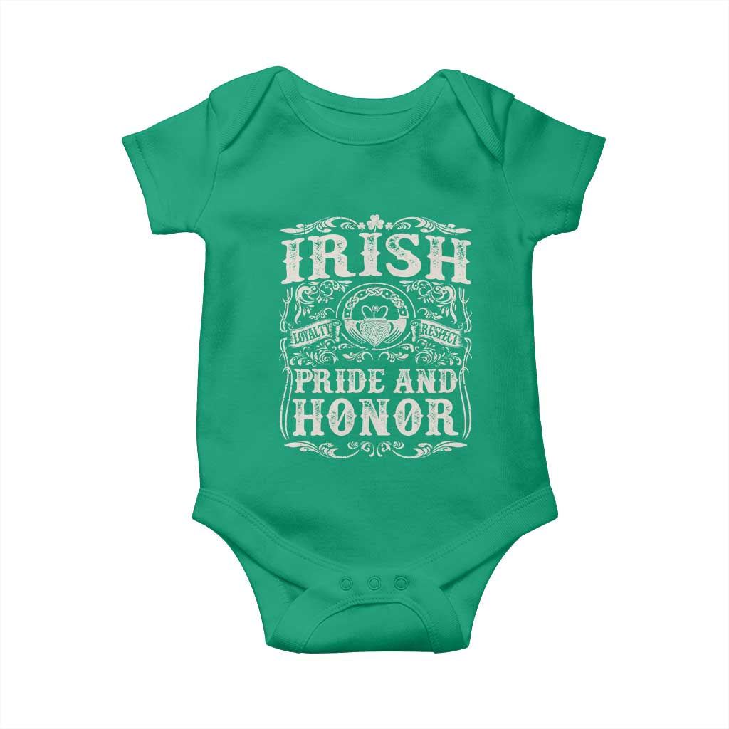 Irish Pride And Honor Baby Onesie Vintage Claddagh Ring Celtic Knot
