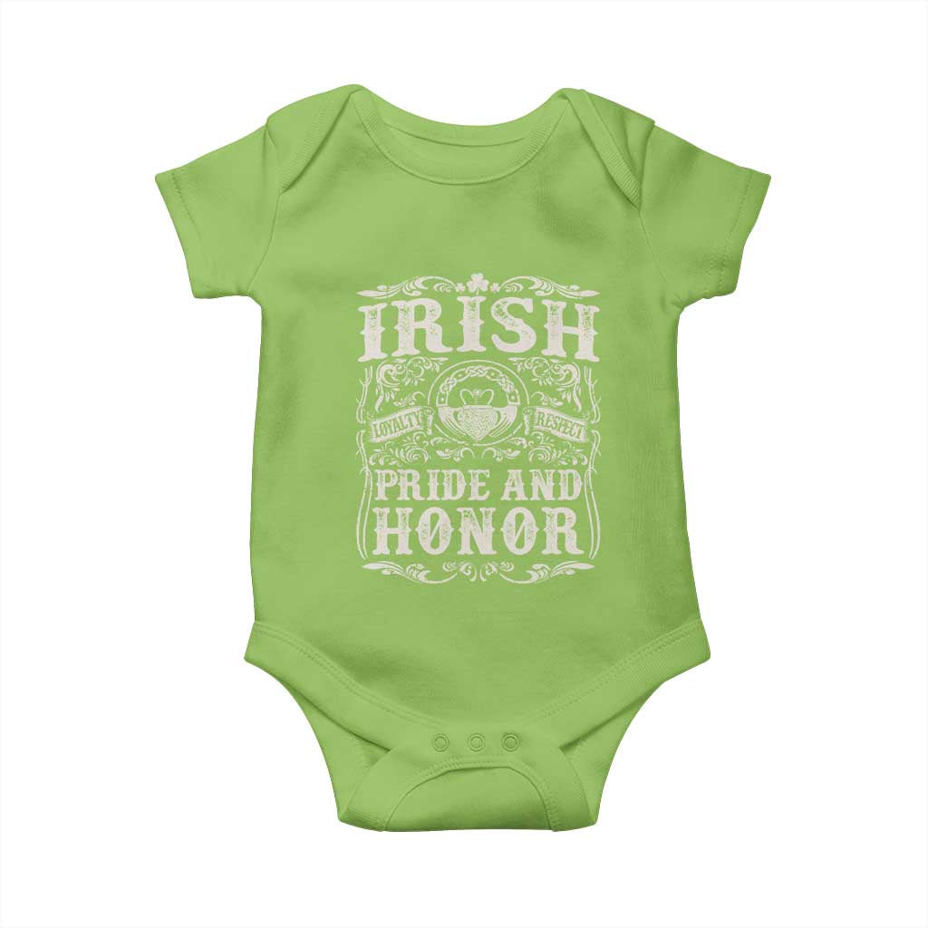 Irish Pride And Honor Baby Onesie Vintage Claddagh Ring Celtic Knot