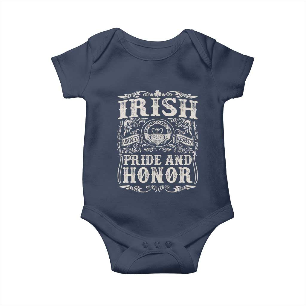 Irish Pride And Honor Baby Onesie Vintage Claddagh Ring Celtic Knot