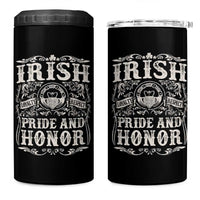 Irish Pride And Honor 4 in 1 Can Cooler Tumbler Vintage Claddagh Ring Celtic Knot
