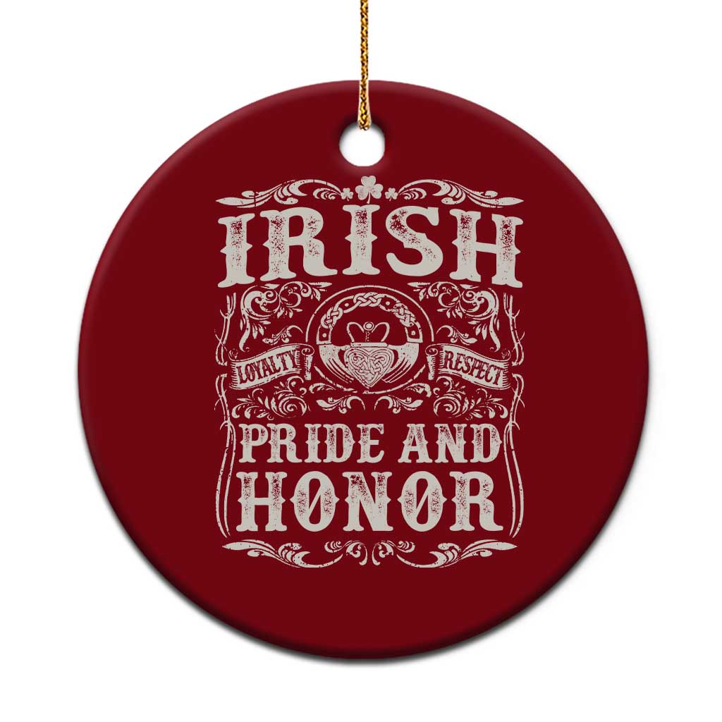 Irish Pride And Honor Ceramic Ornament Vintage Claddagh Ring Celtic Knot - Wonder Print Shop
