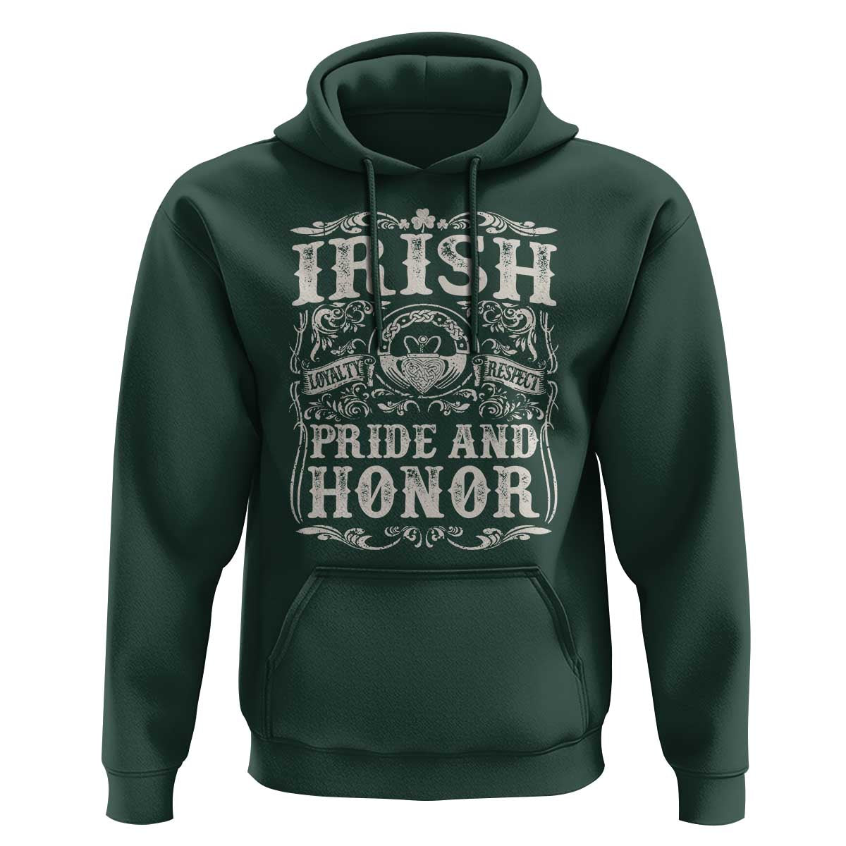 Irish Pride And Honor Hoodie Vintage Claddagh Ring Celtic Knot