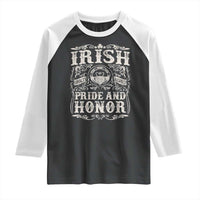 Irish Pride And Honor Raglan Shirt Vintage Claddagh Ring Celtic Knot