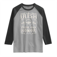 Irish Pride And Honor Raglan Shirt Vintage Claddagh Ring Celtic Knot