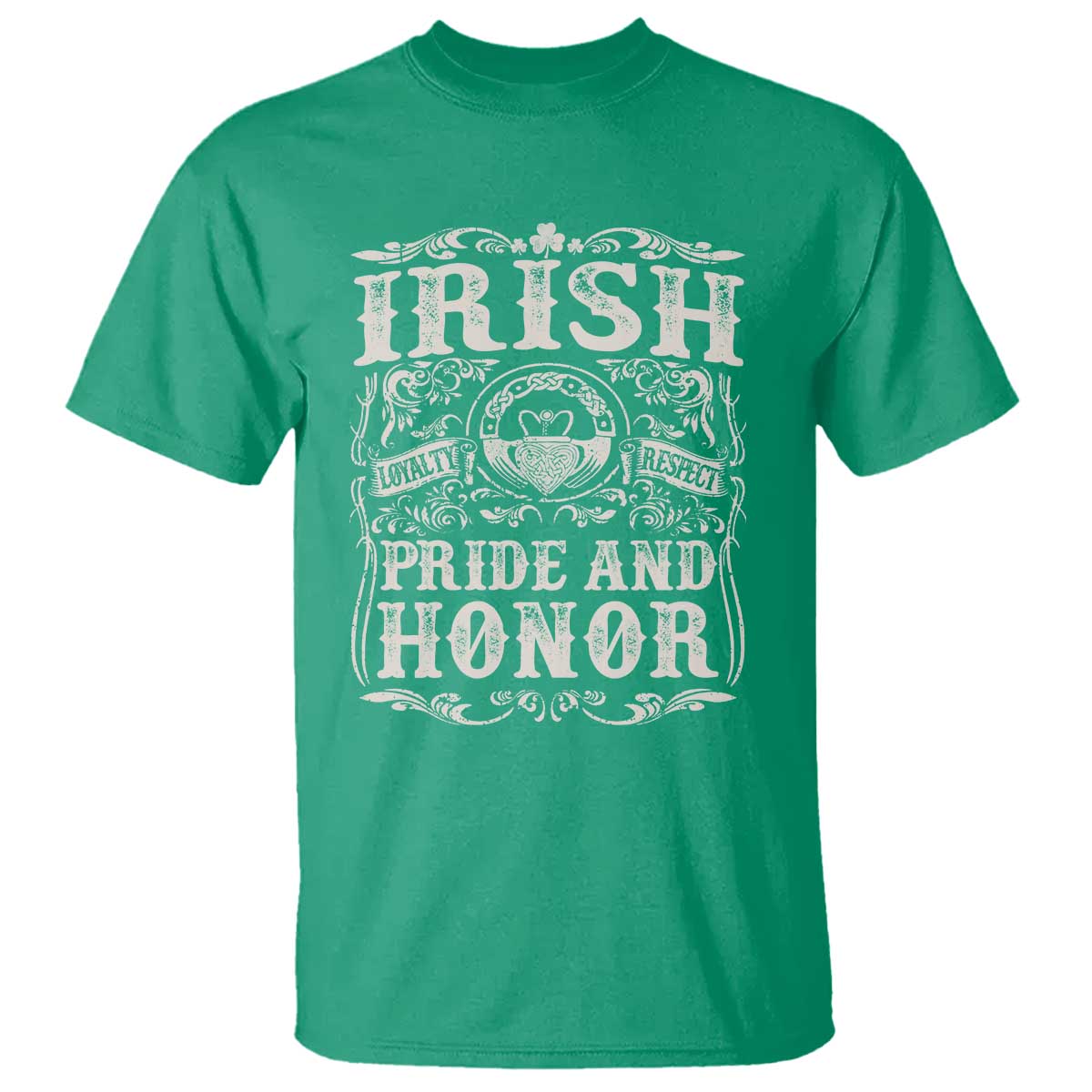 Irish Pride And Honor T Shirt Vintage Claddagh Ring Celtic Knot