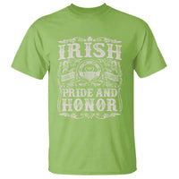 Irish Pride And Honor T Shirt Vintage Claddagh Ring Celtic Knot