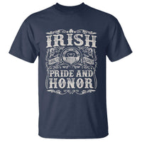 Irish Pride And Honor T Shirt Vintage Claddagh Ring Celtic Knot