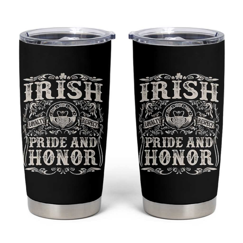 Irish Pride And Honor Tumbler Cup Vintage Claddagh Ring Celtic Knot