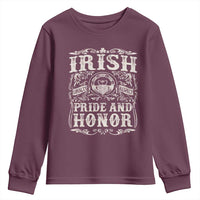 Irish Pride And Honor Youth Sweatshirt Vintage Claddagh Ring Celtic Knot