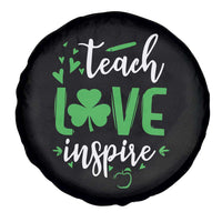 St Patrick's Day Teach Love Inspire Spare Tire Cover Teacher Shamrock