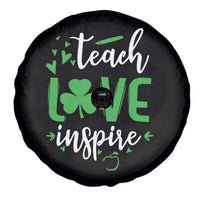 St Patrick's Day Teach Love Inspire Spare Tire Cover Teacher Shamrock