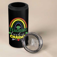 Funny St Patrick's Day Teacher 4 in 1 Can Cooler Tumbler Teaching Lucky Charms