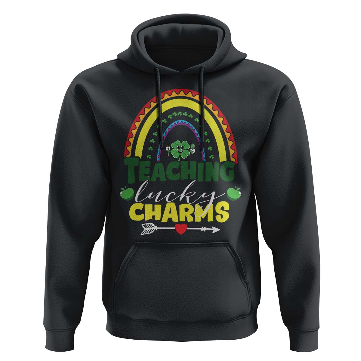 Funny St Patrick's Day Teacher Hoodie Teaching Lucky Charms