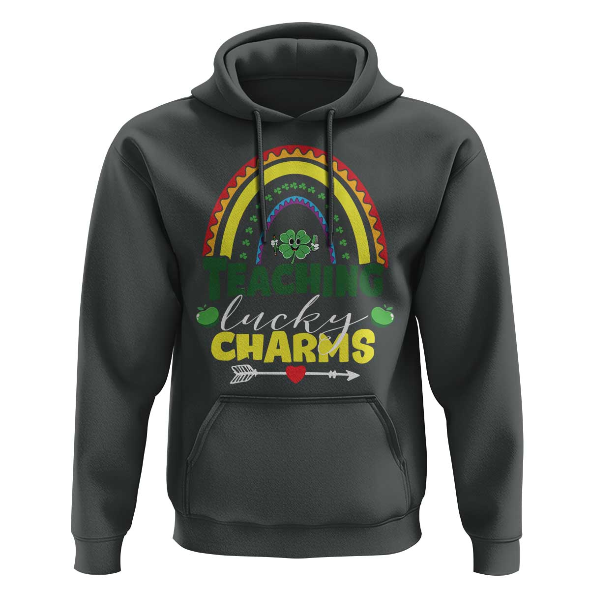 Funny St Patrick's Day Teacher Hoodie Teaching Lucky Charms