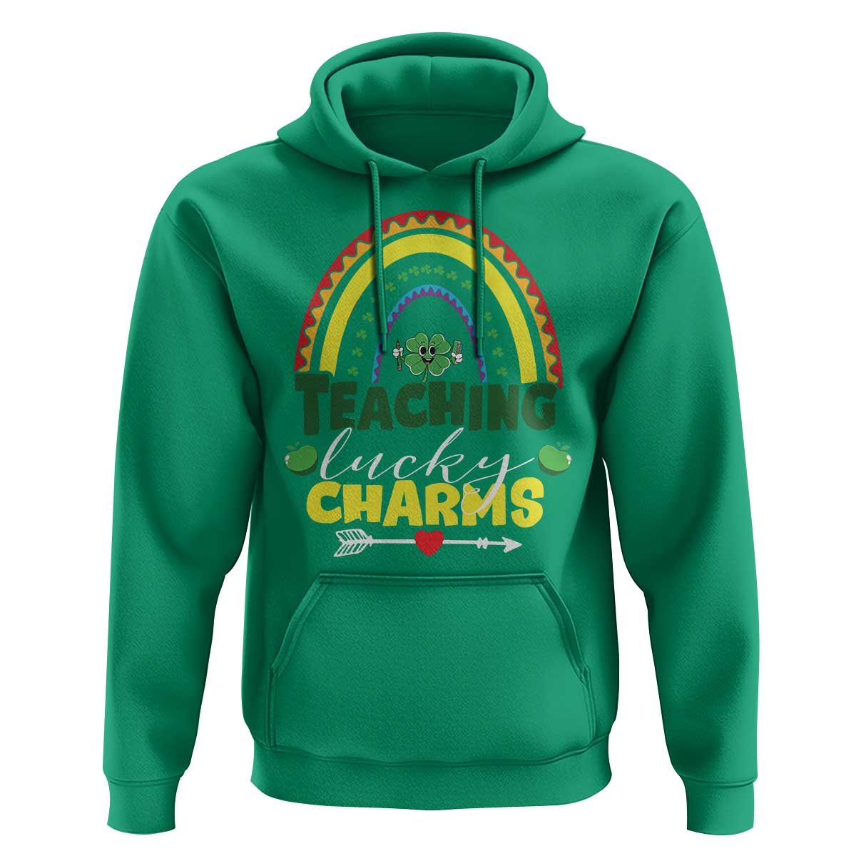Funny St Patrick's Day Teacher Hoodie Teaching Lucky Charms