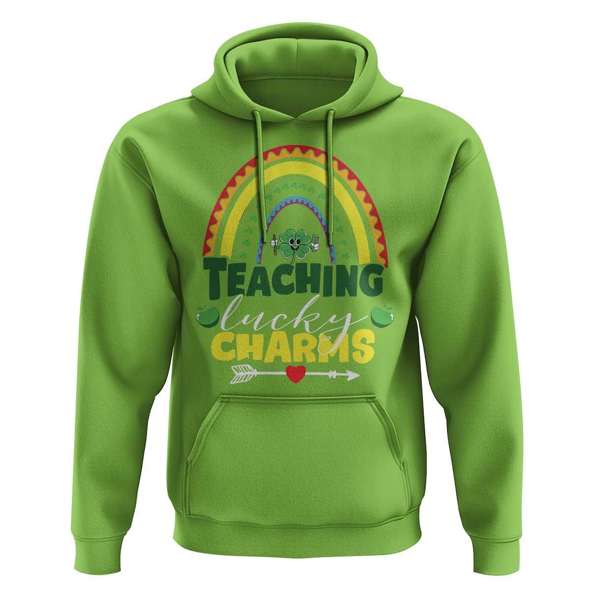 Funny St Patrick's Day Teacher Hoodie Teaching Lucky Charms