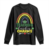 Funny St Patrick's Day Teacher Long Sleeve Shirt Teaching Lucky Charms