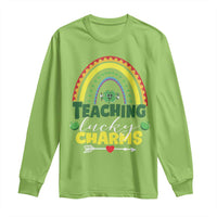 Funny St Patrick's Day Teacher Long Sleeve Shirt Teaching Lucky Charms