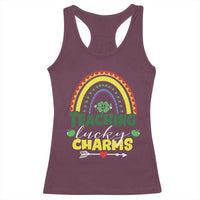 Funny St Patrick's Day Teacher Racerback Tank Top Teaching Lucky Charms
