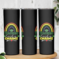 Funny St Patrick's Day Teacher Skinny Tumbler Teaching Lucky Charms