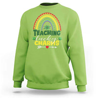 Funny St Patrick's Day Teacher Sweatshirt Teaching Lucky Charms