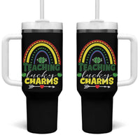 Funny St Patrick's Day Teacher Tumbler With Handle Teaching Lucky Charms