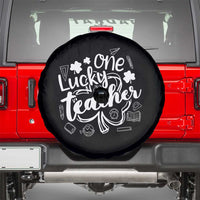 Funny St Patrick's Day Irish Teacher Spare Tire Cover One Lucky Teacher Shamrock