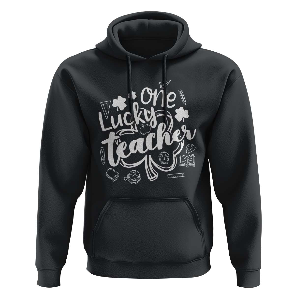 Funny St Patrick's Day Irish Teacher Hoodie One Lucky Teacher Shamrock