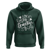 Funny St Patrick's Day Irish Teacher Hoodie One Lucky Teacher Shamrock
