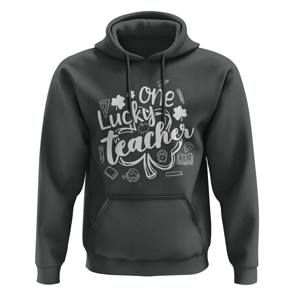 Funny St Patrick's Day Irish Teacher Hoodie One Lucky Teacher Shamrock