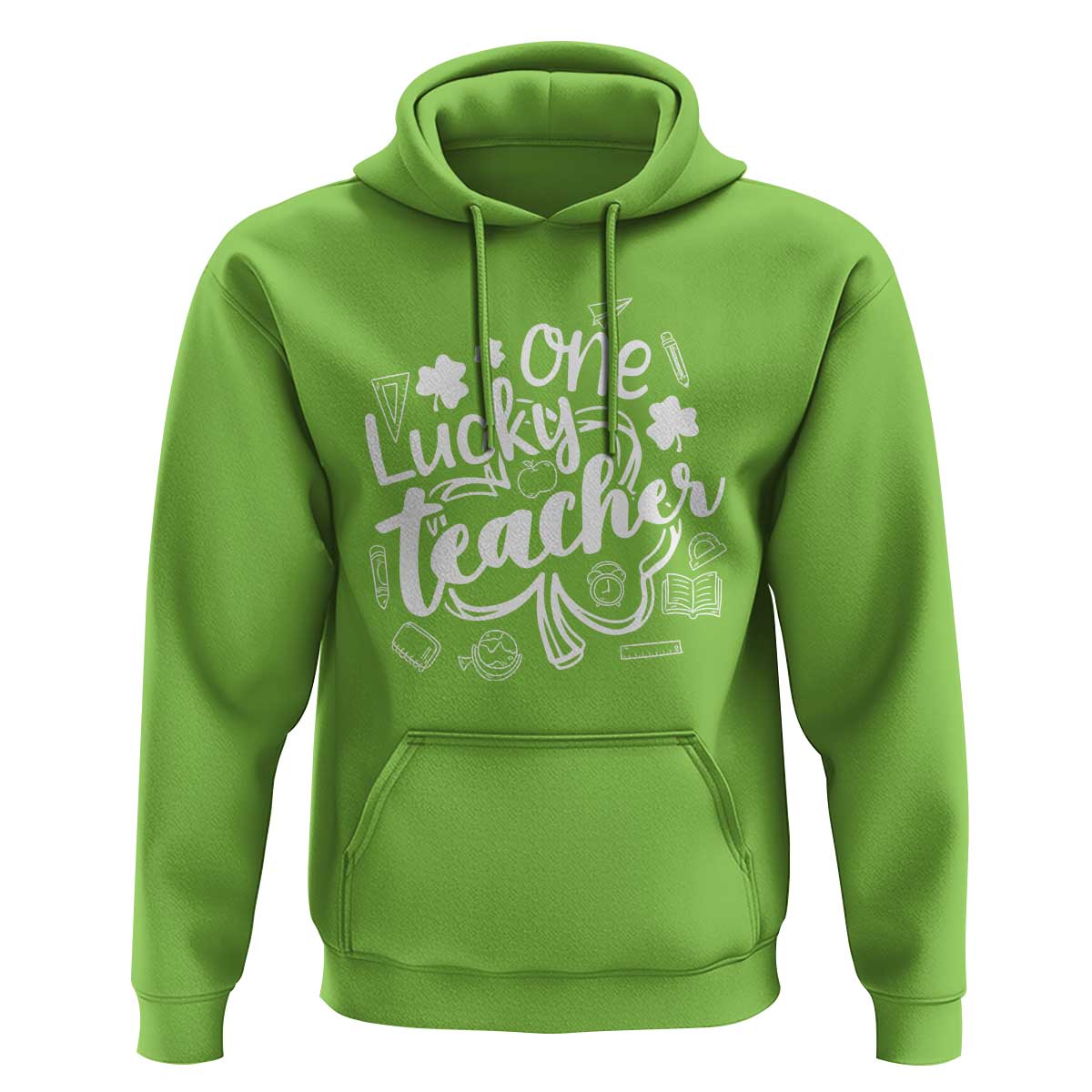 Funny St Patrick's Day Irish Teacher Hoodie One Lucky Teacher Shamrock