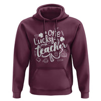 Funny St Patrick's Day Irish Teacher Hoodie One Lucky Teacher Shamrock