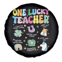 Funny St Patrick's Day Irish Teacher Spare Tire Cover One Lucky Teacher Lucky Era Shamrock