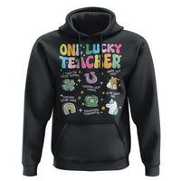 Funny St Patrick's Day Irish Teacher Hoodie One Lucky Teacher Lucky Era Shamrock
