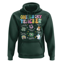 Funny St Patrick's Day Irish Teacher Hoodie One Lucky Teacher Lucky Era Shamrock