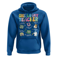 Funny St Patrick's Day Irish Teacher Hoodie One Lucky Teacher Lucky Era Shamrock