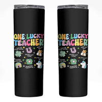 Funny St Patrick's Day Irish Teacher Skinny Tumbler One Lucky Teacher Lucky Era Shamrock