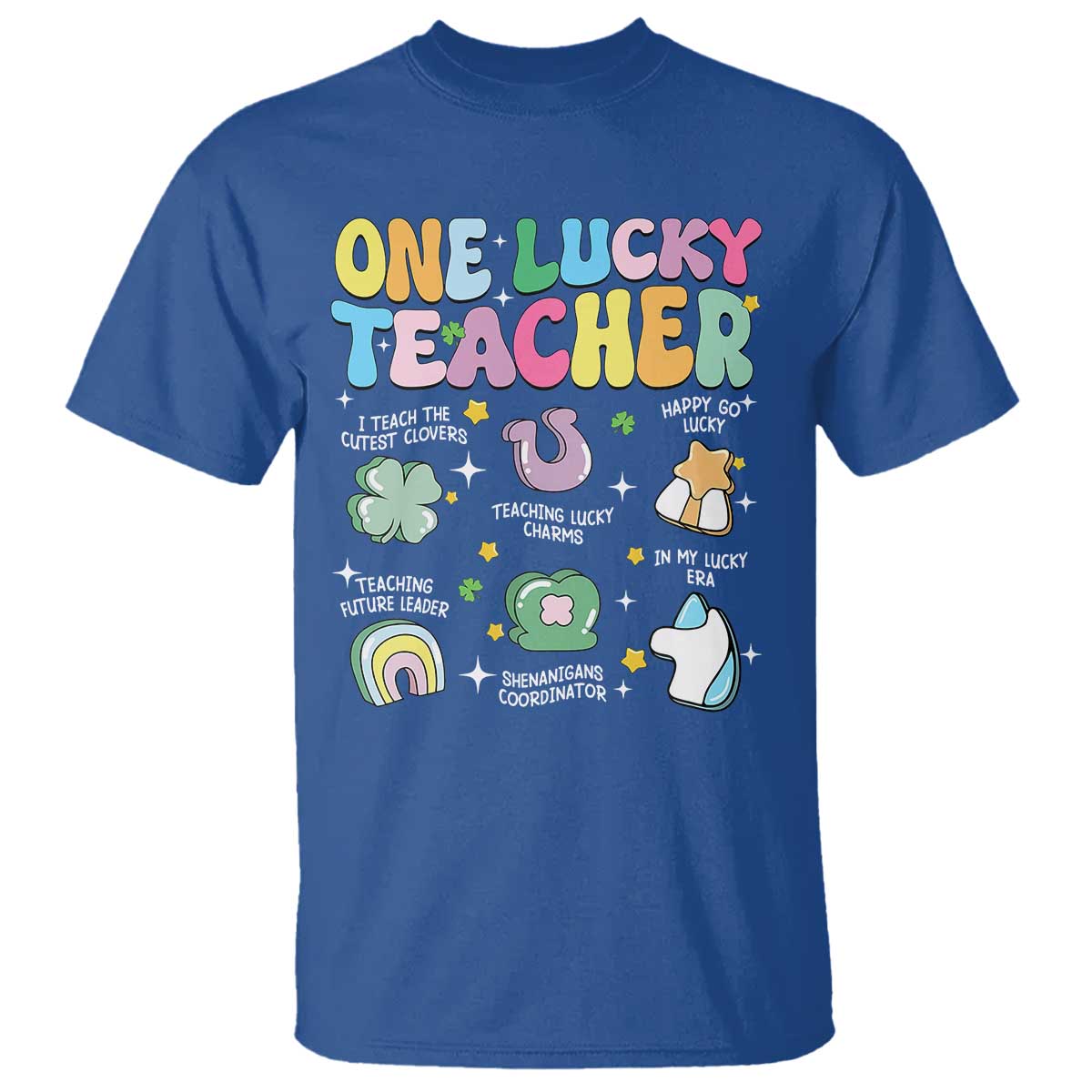 Funny St Patrick's Day Irish Teacher T Shirt One Lucky Teacher Lucky Era Shamrock