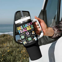 Funny St Patrick's Day Irish Teacher Tumbler With Handle One Lucky Teacher Lucky Era Shamrock